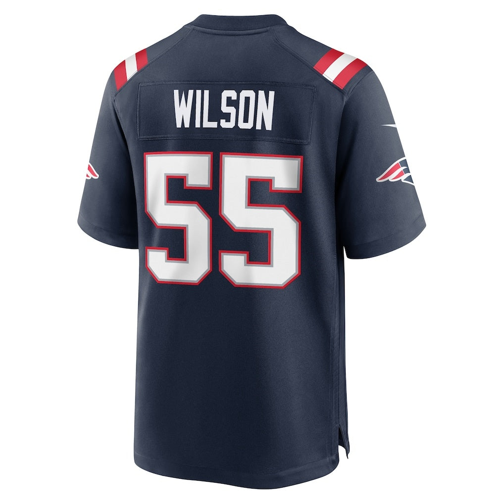 NE.Patriots #55 Jared Wilson Navy Team Game Jersey Fedasgoge
