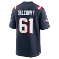 NE.Patriots #61 Darrian Dalcourt Navy Team Game Jersey Fedasgoge