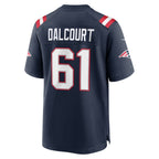 NE.Patriots #61 Darrian Dalcourt Navy Team Game Jersey Fedasgoge