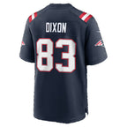 NE.Patriots #83 Kyle Dixon Navy Team Game Football jersey Fedasgoge