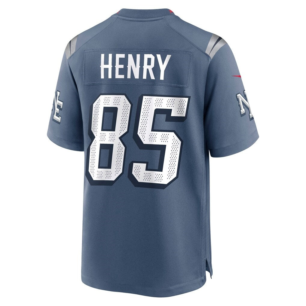 NE.Patriots #85 Hunter Henry Blue Rivalries Collection Game Jersey Fedasgoge