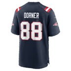 NE.Patriots #88 Cameron Dorner Navy Team Game Football jersey Fedasgoge