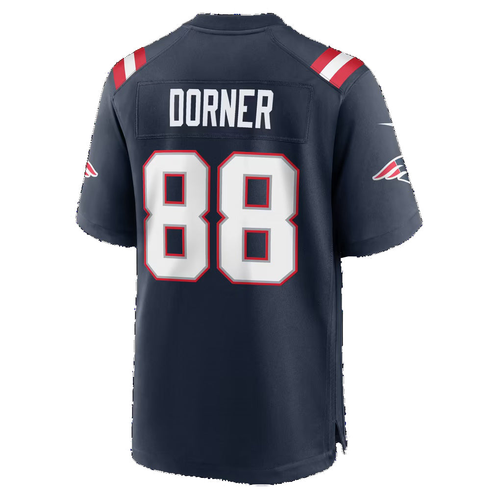 NE.Patriots #88 Cameron Dorner Navy Team Game Football jersey Fedasgoge