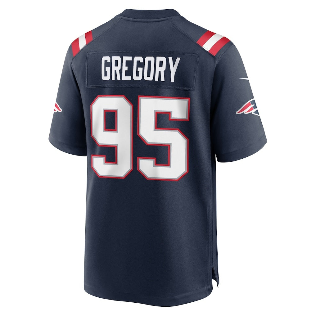 NE.Patriots #95 Eric Gregory Navy Team Game Jersey Fedasgoge