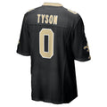 NO.Saints #0 Jordyn Tyson Black 60th Season Patch Game Football jersey Fedasgoge