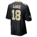 NO.Saints #18 Bryce Lance Black Fedasgoge Team Game Jersey