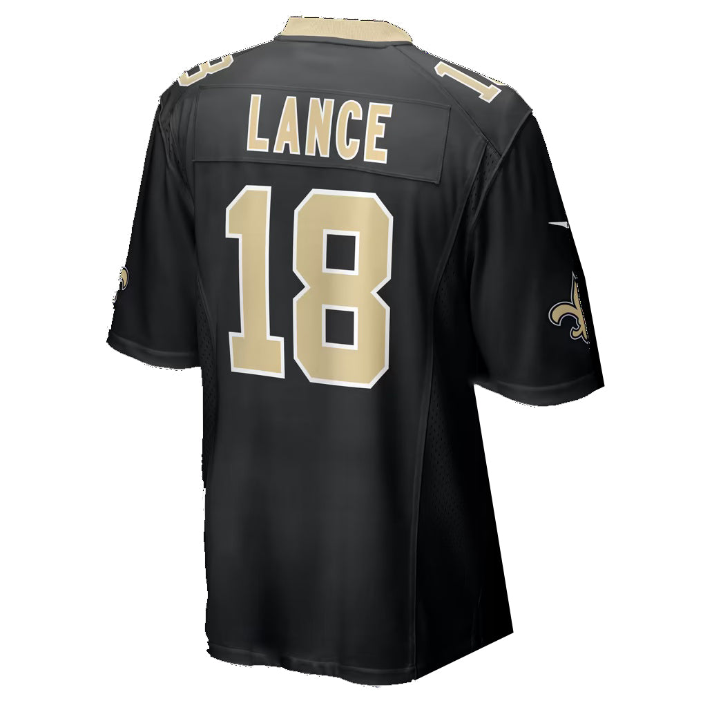 NO.Saints #18 Bryce Lance Black Fedasgoge Team Game Jersey
