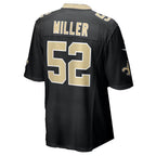 NO.Saints #52 Christen Miller Black Fedasgoge Team Game Jersey