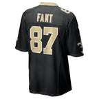 NO.Saints #87 Noah Fant Black Team Game Football jersey Fedasgoge