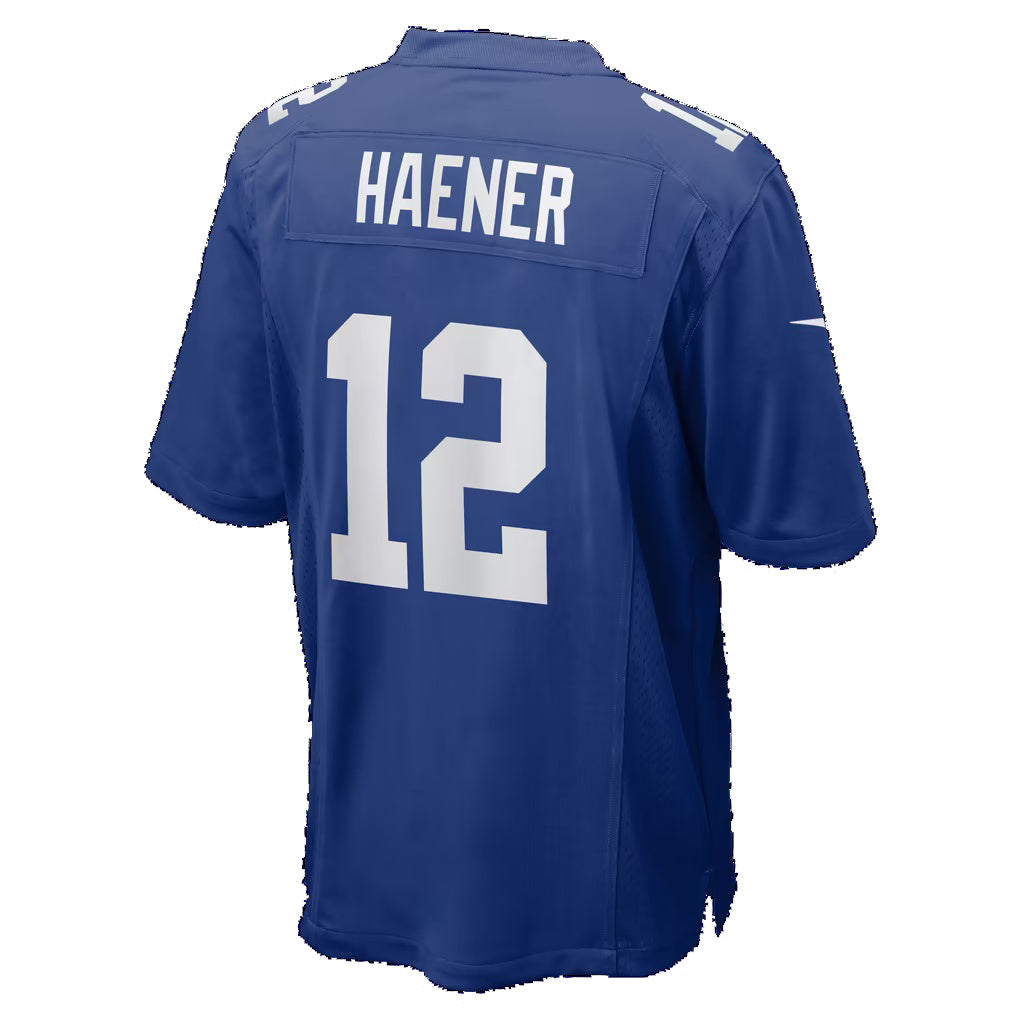 NY.Giants #12 Jake Haener Royal Team Game Football jersey Fedasgoge