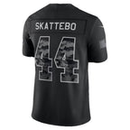 NY.Giants #44 Cam Skattebo Black 2026 Salute to Service Stitched Limited Football jersey Fedasgoge
