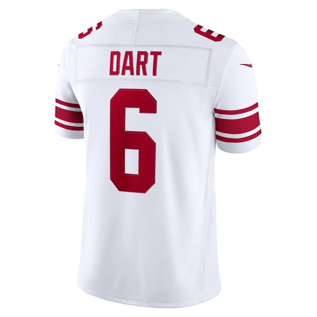 NY.Giants #6 Jaxson Dart White Vapor F.U.S.E. Stitched Limited Jersey Fedasgoge