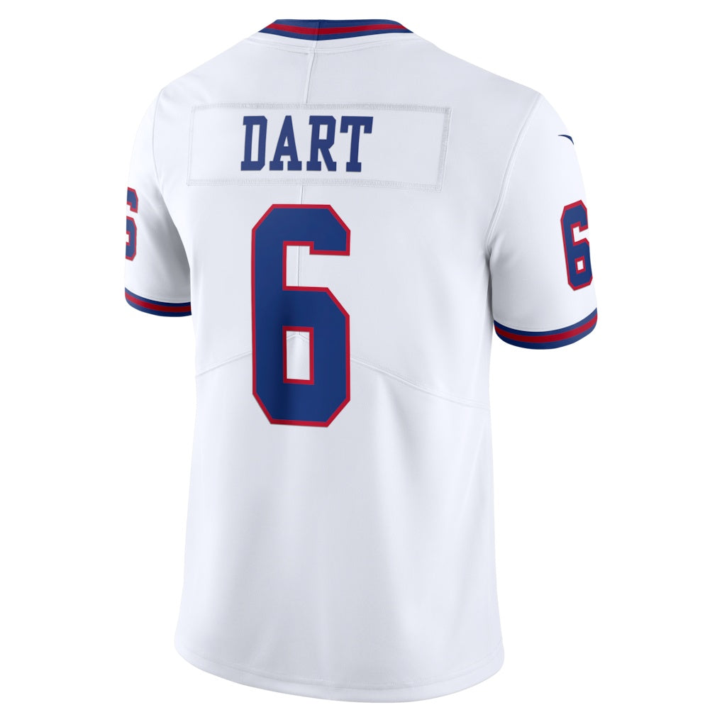 NY.Giants #6 Jaxson Dart White Vintage White Vapor Untouchable Stitched Limited Jersey Fedasgoge