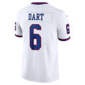 NY.Giants #6 Jaxson Dart White Vintage White Vapor Untouchable Stitched Limited Jersey Fedasgoge