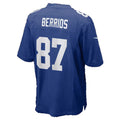 NY.Giants #87 Braxton Berrios Royal Team Game Football jersey Fedasgoge