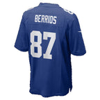 NY.Giants #87 Braxton Berrios Royal Team Game Football jersey Fedasgoge