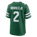 NY.Jets #2 Jarvis Brownlee Jr. Legacy Green Team Game Football jersey Fedasgoge