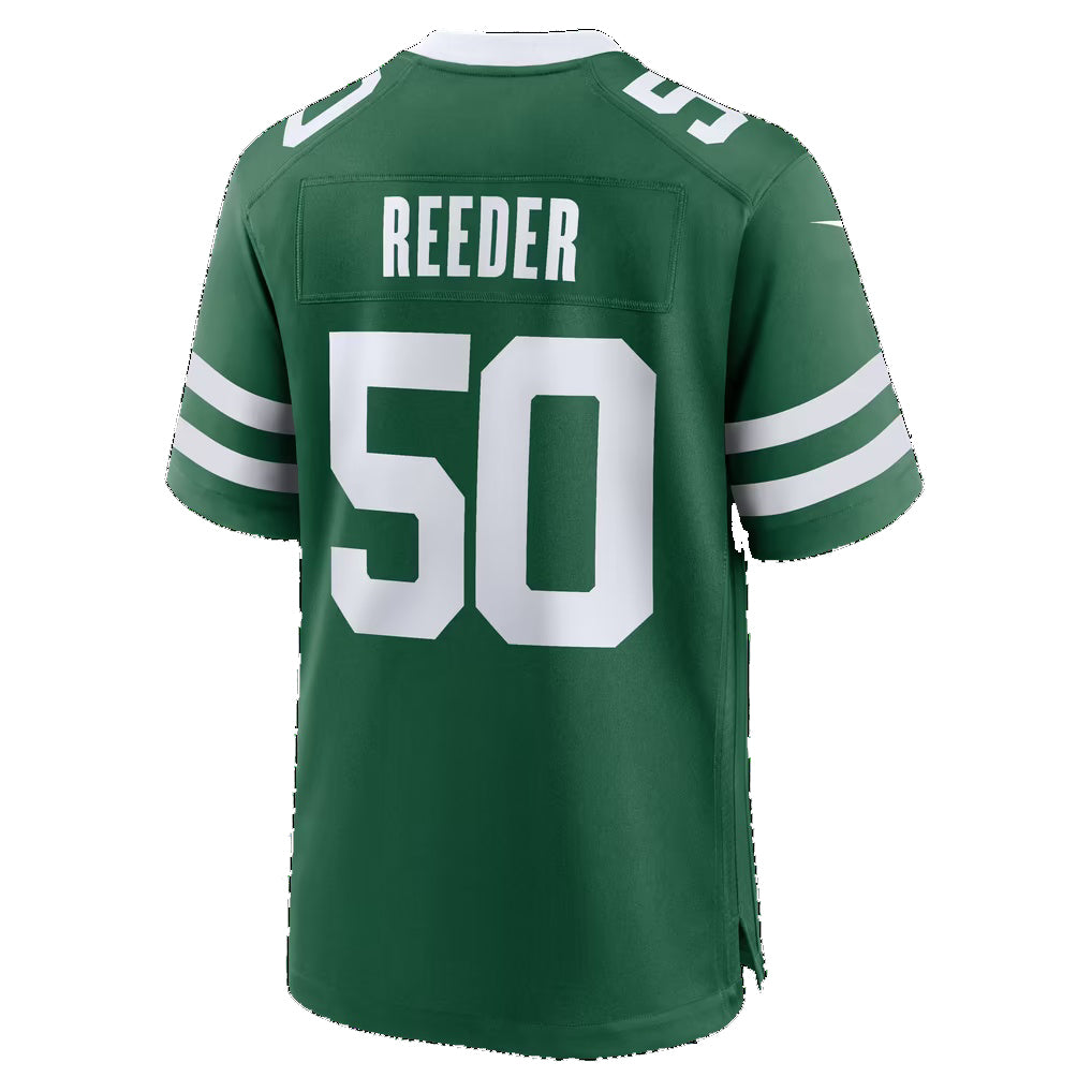 NY.Jets #50 Troy Reeder Legacy Green Team Game Football jersey Fedasgoge