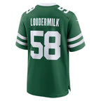 NY.Jets #58 Isaiahh Loudermilk Green Legacy Team Game Jersey Fedasgoge