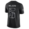 NY.Jets #5 Garrett Wilson Black 2026 Salute to Service Stitched Limited Football jersey Fedasgoge