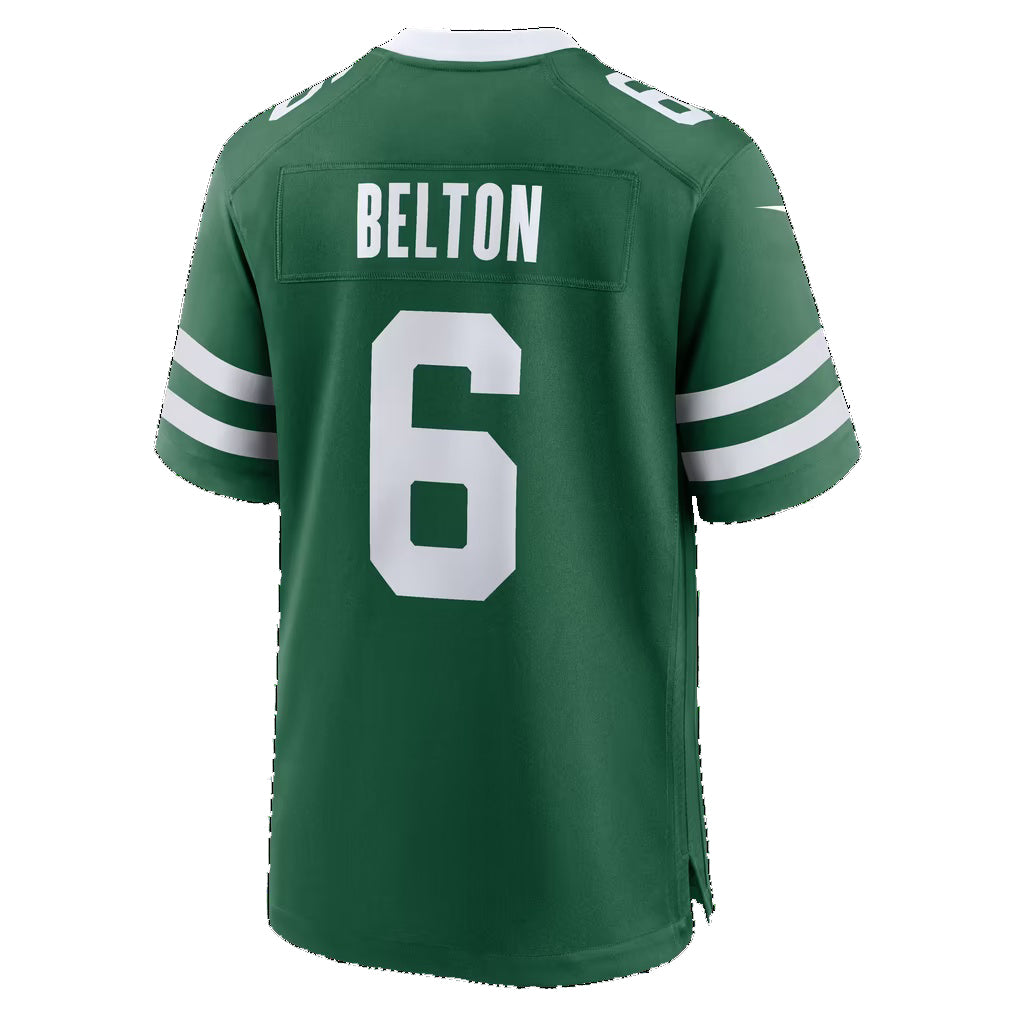 NY.Jets #6 Dane Belton Legacy Green Team Game Football jersey Fedasgoge