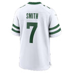NY.Jets #7 Geno Smith Legacy White Game Football jersey Fedasgoge