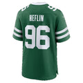 NY.Jets #96 Jack Heflin Legacy Green Fedasgoge Team Game Jersey