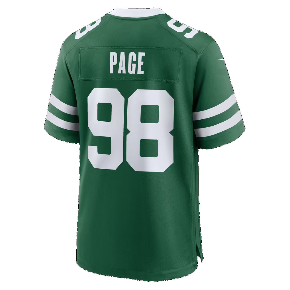 NY.Jets #98 Payton Page Legacy Green Fedasgoge Team Game Jersey