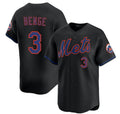 New York Mets #3 Carson Benge 2026 Black Limited Stitched Jersey Fedasgoge