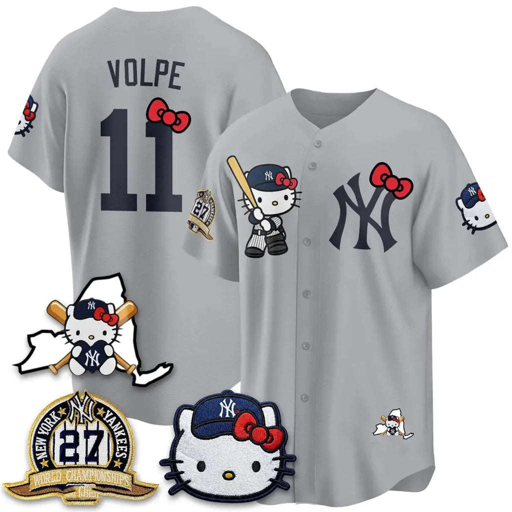 New York Yankees #11 Anthony Volpe Gray Fedasgoge Meow KT 2026 Vapor Limited All Stitched Jersey