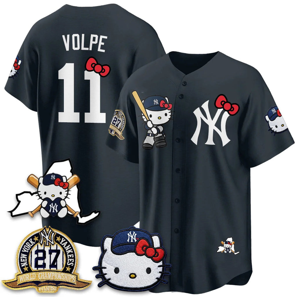 New York Yankees #11 Anthony Volpe Navy Fedasgoge Meow KT 2026 Vapor Limited All Stitched Jersey
