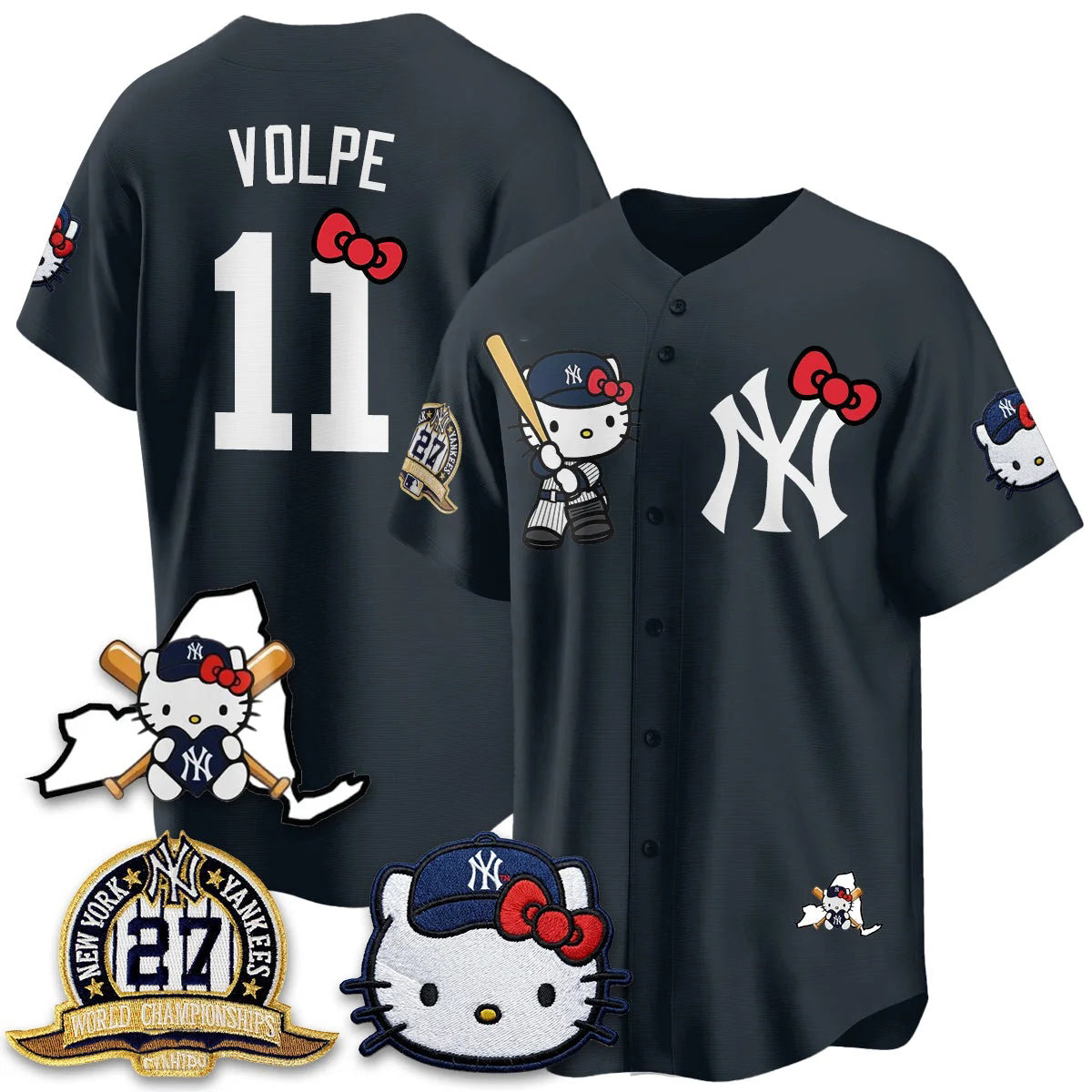 New York Yankees #11 Anthony Volpe Navy Fedasgoge Meow KT 2026 Vapor Limited All Stitched Jersey