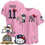 New York Yankees #11 Anthony Volpe Pink Fedasgoge Meow KT 2026 Vapor Limited All Stitched Jersey