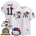 New York Yankees #11 Anthony Volpe Stripes White Fedasgoge Meow KT 2026 Vapor Limited All Stitched Jersey 2