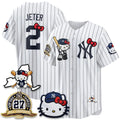 New York Yankees #2 Derek Jeter Stripes White Fedasgoge Meow KT 2026 Vapor Limited All Stitched Jersey