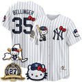 New York Yankees #35 Cody Bellinger Stripes White Fedasgoge Meow KT 2026 Vapor Limited All Stitched Jersey