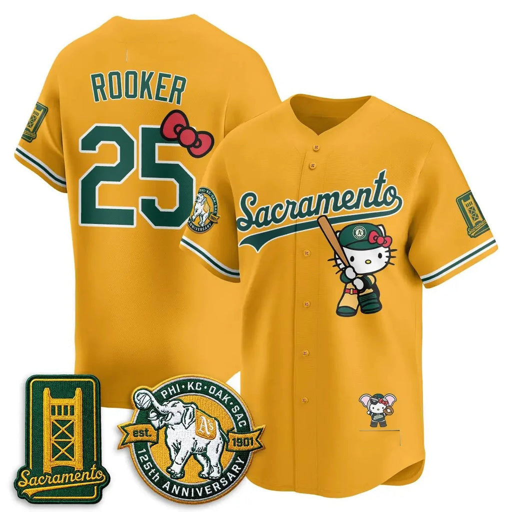 Oakland Athletics #25 Brent Rooker Gold Fedasgoge Meow KT 2026 Vapor Limited Stitched Jersey