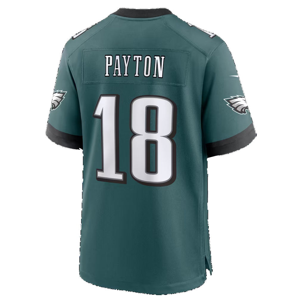P.Eagles #18 Cole Payton Midnight Green Team Game Football jersey Fedasgoge