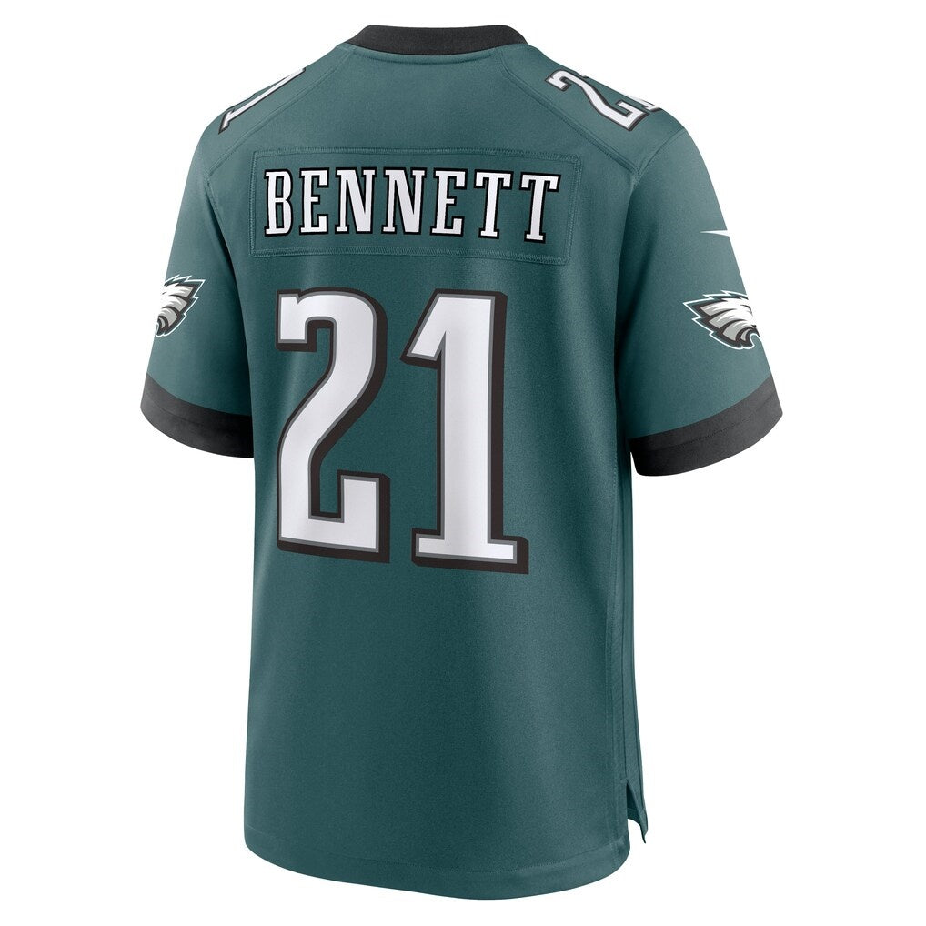P.Eagles #21 Jakorian Bennett Midnight Green Team Game Jersey Fedasgoge