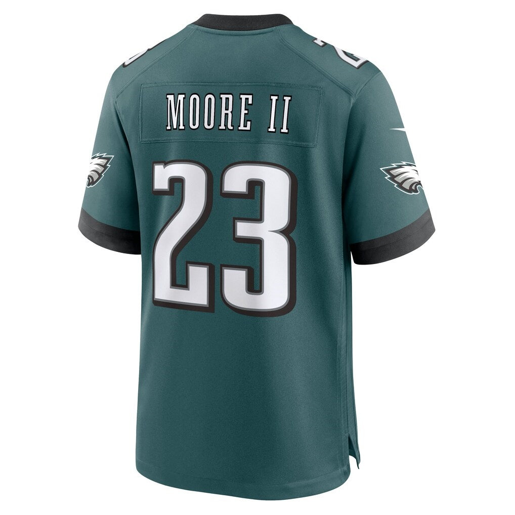 P.Eagles #23 Kenny Moore II Midnight Green Team Game Jersey Fedasgoge