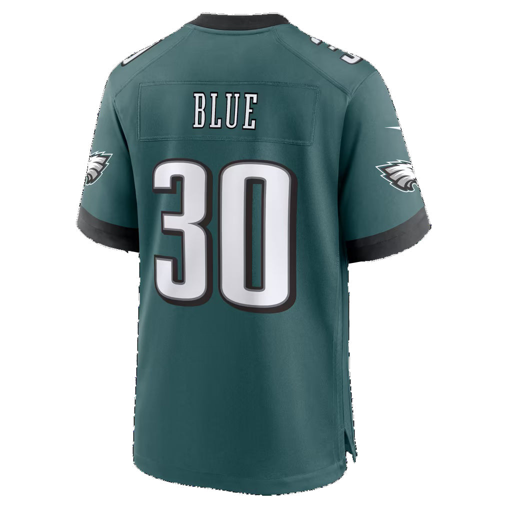 P.Eagles #30 Jaydon Blue Midnight Green Team Game Football jersey Fedasgoge