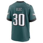 P.Eagles #30 Jaydon Blue Midnight Green Team Game Football jersey Fedasgoge
