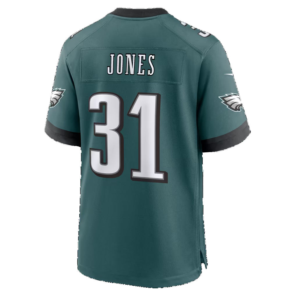 P.Eagles #31 Jonathan Jones Midnight Green Team Game Football jersey Fedasgoge