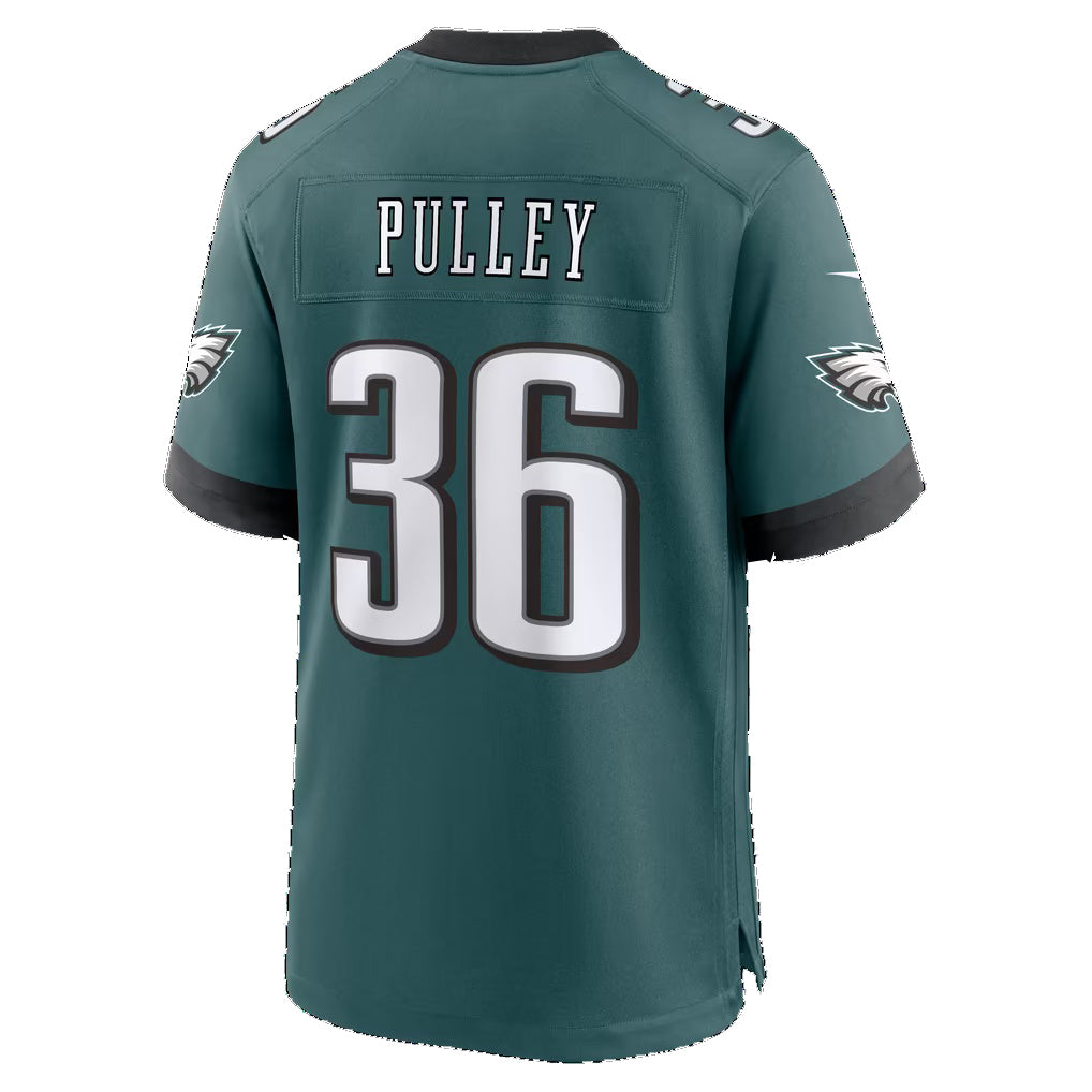 P.Eagles #36 Maximus Pulley Midnight Green Team Game Football jersey Fedasgoge