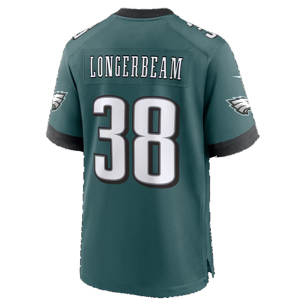 P.Eagles #38 Robert Longerbeam Midnight Green Team Game Football jersey Fedasgoge