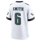 P.Eagles #6 DeVonta Smith White Game Jersey Fedasgoge