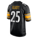 P.Steelers #25 DeShon Elliott Black Game Football jersey Fedasgoge