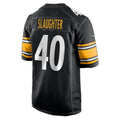 P.Steelers #40 Doneiko Slaughter Black Team Game Football jersey Fedasgoge