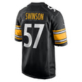 P.Steelers #57 Bradyn Swinson Black Team Game Football jersey Fedasgoge