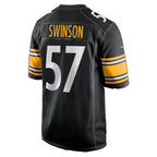 P.Steelers #57 Bradyn Swinson Black Team Game Football jersey Fedasgoge